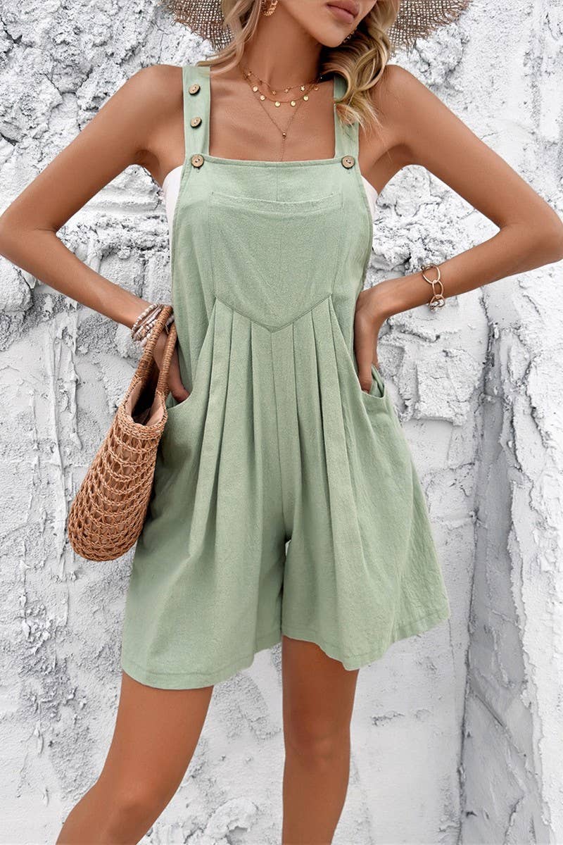 Summer Overall Romper with Pockets