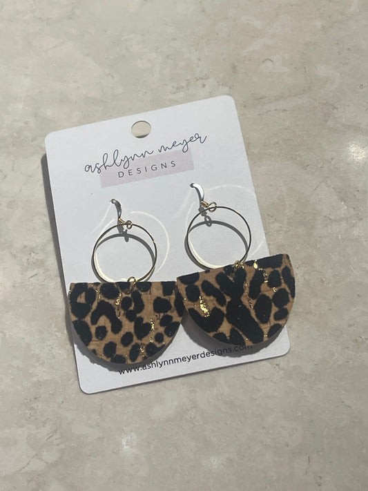 Ashlynn Meyer Cheetah Detail Earrings
